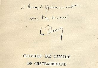 Envoi de Louis Thomas à Remy de Gourmont.