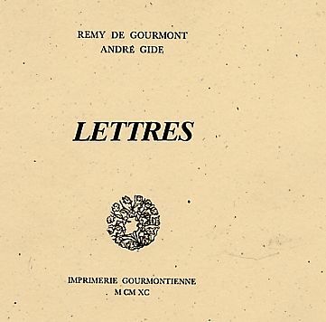 Lettres Gourmont - Gide.