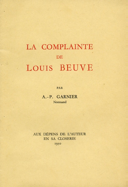 La Complainte de Louis Beuve