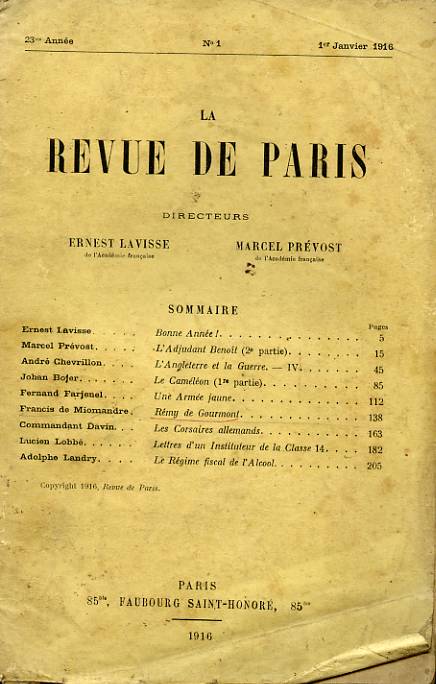 La Revue de Paris.